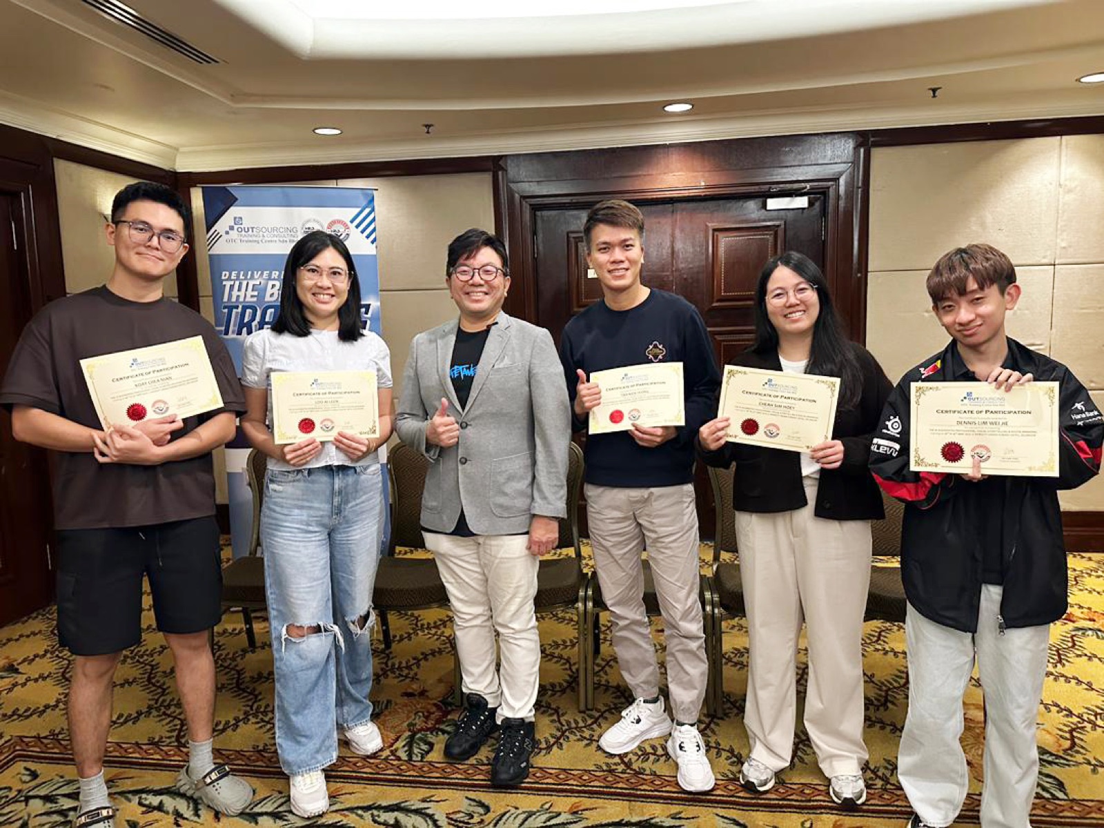 Certificate presentation following a practical AI training programme